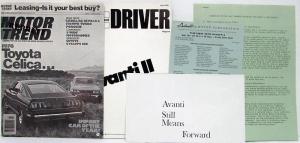 1979 Avanti II Sales Brochure Packet Road Test Lease & Buy Info Shts Specs More