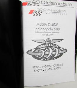 2000 Oldsmobile Motorsports Press Kit Media Release 2001 Aurora Pace Car