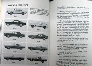 Mustang Modern Sports Car Series By Joe McCarthy Book 1965 Thru 1974 Models