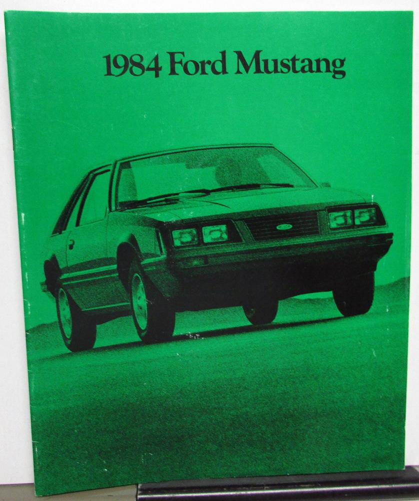 1984 Ford Mustang SVO GT & Turbo GT LX L Models Sales Brochure Original