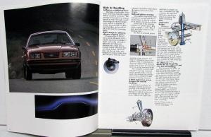 1984 Ford Mustang SVO GT & Turbo GT LX L Models Sales Brochure Original