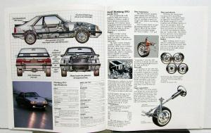 1984 Ford Mustang SVO GT & Turbo GT LX L Models Sales Brochure Original