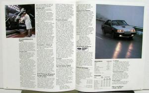 1984 Ford Mustang SVO GT & Turbo GT LX L Models Sales Brochure Original