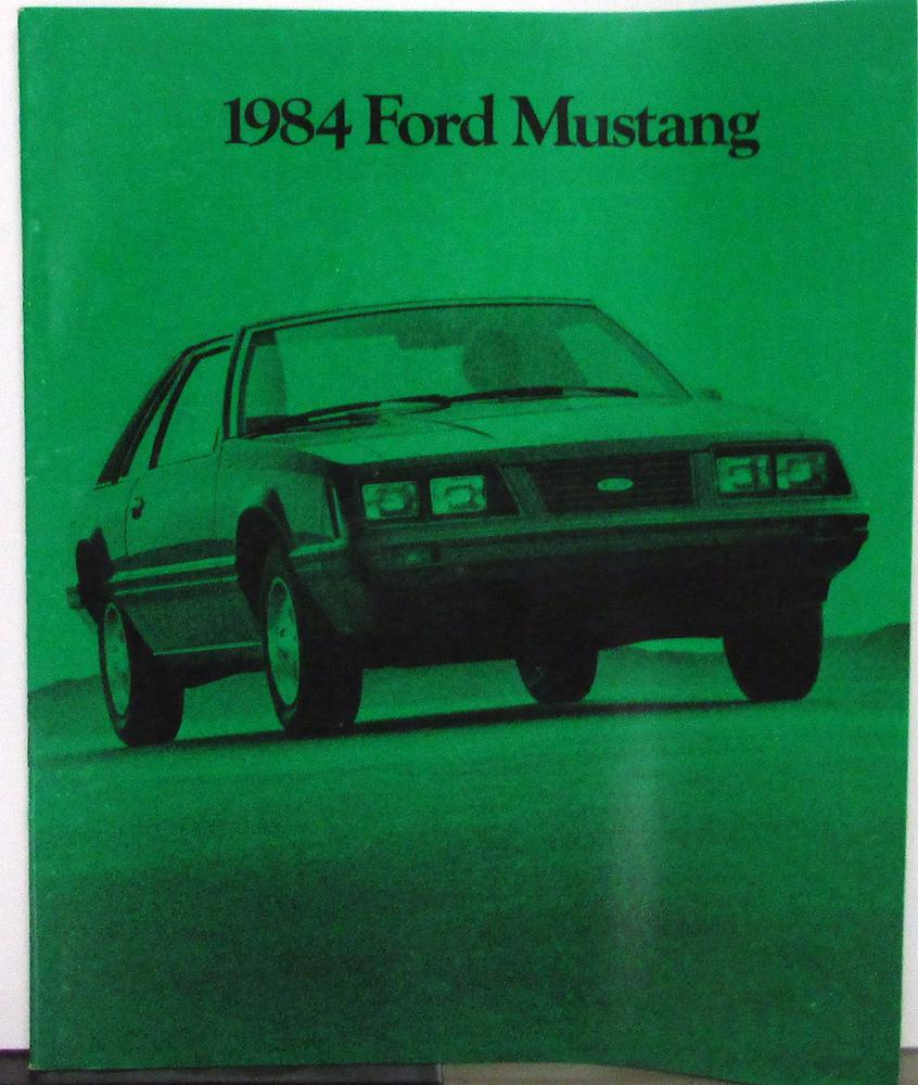 1984 Ford Mustang SVO GT & Turbo GT LX L Models Sales Brochure Original REVISED