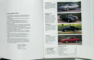 1984 Ford Mustang SVO GT & Turbo GT LX L Models Sales Brochure Original REVISED
