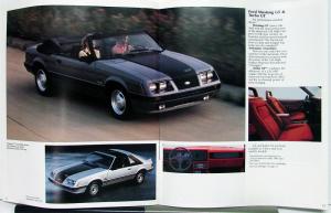 1984 Ford Mustang SVO GT & Turbo GT LX L Models Sales Brochure Original REVISED
