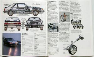 1984 Ford Mustang SVO GT & Turbo GT LX L Models Sales Brochure Original REVISED