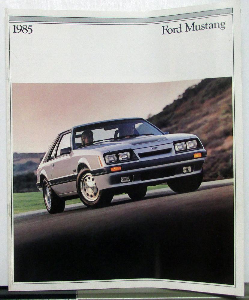 1985 Ford Mustang LX GT Convertible SVO Sales Brochure Original