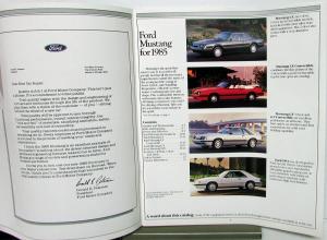 1985 Ford Mustang LX GT Convertible SVO Sales Brochure Original