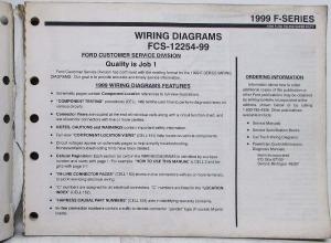 1999 Ford F-250 350 450 550 Super Duty Pickup Electrical Wiring Diagrams Manual
