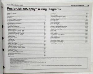 2006 Ford Fusion Mercury Milan Lincoln Zephyr Electrical Wiring Diagrams Manual