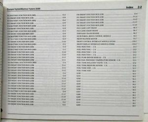 2008 Ford Escape & Mercury Mariner Hybrid Electrical Wiring Diagrams Manual