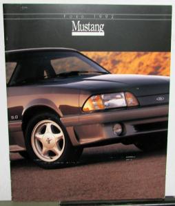 1992 Ford Mustang GT LX 5.0L Sedan Convertible Hatchback Sales Brochure Orig