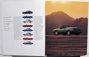 1992 Ford Mustang GT LX 5.0L Sedan Convertible Hatchback Sales Brochure Orig
