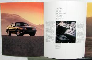 1992 Ford Mustang GT LX 5.0L Sedan Convertible Hatchback Sales Brochure Orig