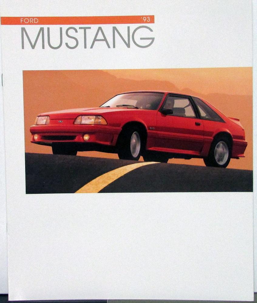 1993 Ford Mustang GT LX 5.0L Sedan Convertible Hatchback Sales Brochure Orig