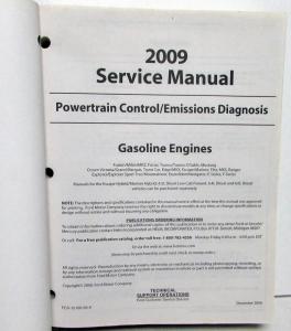 2009 Ford Gas Power Control Emissions Diagnosis Service Manual Mustang F-Series