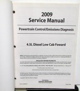 2009 Ford 4.5L LCF Diesel Powertrain Control Emissions Diagnosis Service Manual