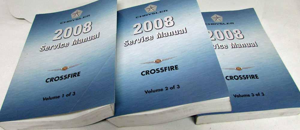 2008 Chrysler Crossfire Service Shop Repair Manual 3 Vol Set