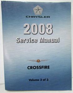 2008 Chrysler Crossfire Service Shop Repair Manual 3 Vol Set