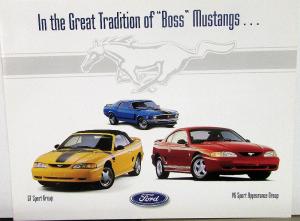 1998 Ford BOSS Mustang Sport Dealer Only Item Sales Folder Original