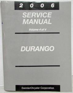 2006 Dodge Durango Service Shop Repair Manual 4 Vol Set