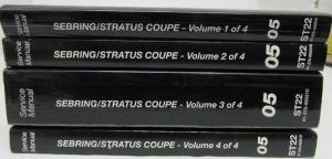 2005 Chrysler Sebring & Dodge Stratus Coupe Service Shop Repair Manual 4 Vol Set