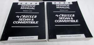 2005 Chrysler PT Cruiser Sedan/Convertible Service Shop Repair Manual 2 Vol Set