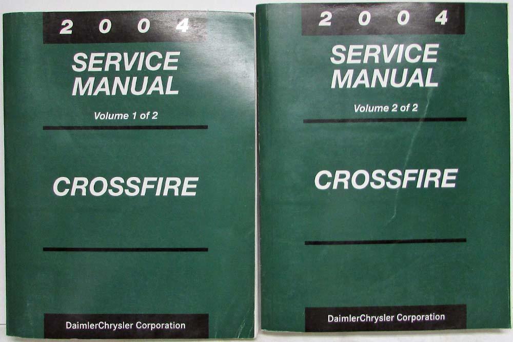 2004 Chrysler Crossfire Service Shop Repair Manual 2 Vol Set Original