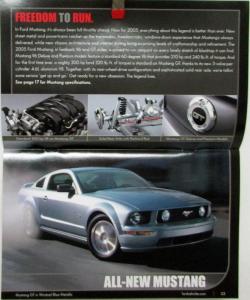 2005 Ford Mustang Supercar GT Thunderbird Legends Sales Brochure Original