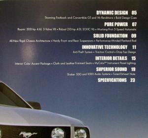 2005 Ford Mustang V6 GT Sales Brochure