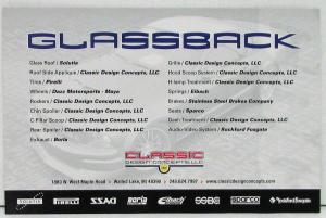 2005 Mustang Glassback Design Data Card Original