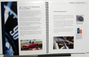 2005 Ford Mustang V6 GT Press Kit Spiral Bound Brochure Original