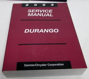 2003 Dodge Durango Service Shop Repair Manual Dealer Original