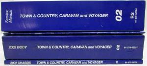 2002 Chrysler Town & Country Voyager & Dodge Caravan Service Manual & Diag Procs