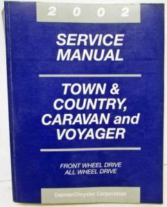 2002 Chrysler Town & Country Voyager & Dodge Caravan Service Manual & Diag Procs