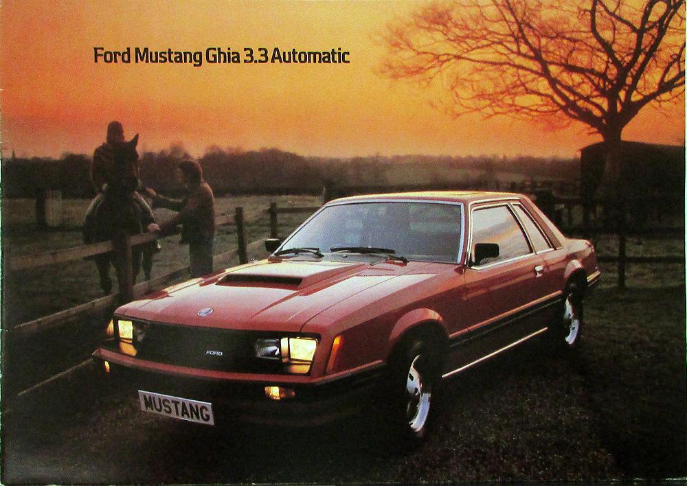 1985 1986 Mustang Ghia 3.3 Automatic by Ford UK Market Sales Folder Original