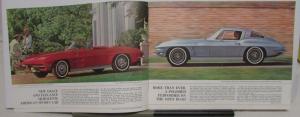 1963 Chevrolet Corvette Sales Brochure Split-Window Black Car Sting Ray & Conv