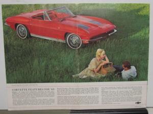 1963 Chevrolet Corvette Sales Brochure Split-Window Black Car Sting Ray & Conv