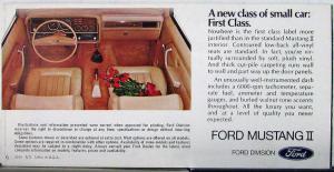 1974 Ford Mustang II Ghia 2+2 Mach 1 Hardtop Sales Brochure Folder ORIGINAL