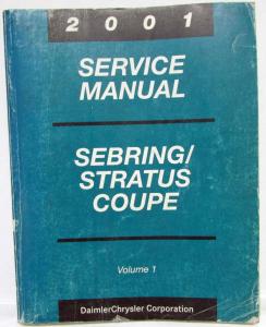 2001 Chrysler Sebring & Dodge Stratus Coupe Service Manual 3 Vol & Body Repair