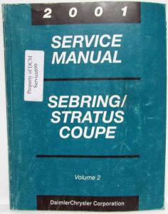 2001 Chrysler Sebring & Dodge Stratus Coupe Service Manual 3 Vol & Body Repair