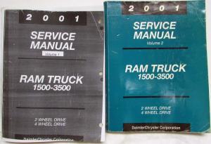 2001 Dodge Ram Truck 1500 2500 3500 Service Manual 2 Vol Set