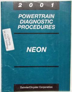 2001 Dodge Neon Service Shop Repair Manual & Diagnostic Procedures