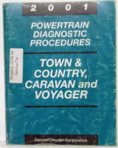 2001 Chrysler Town & Country Voyager & Dodge Caravan Service Manual & Diag Procs