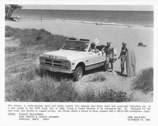 1970 GMC Jimmy Truck Factory Press Photo 0164