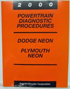 2000 Dodge and Plymouth Neon Service Shop Repair Manual & Diagnostic Procedures
