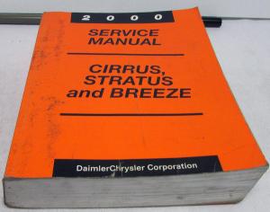 2000 Dodge Stratus Chrysler Cirrus & Plymouth Breeze Service Shop Manual Dealer