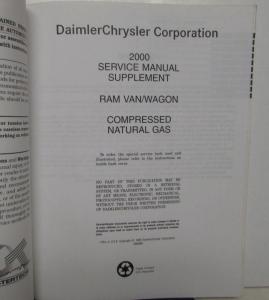 2000 Dodge Ram Van Wagon Dealer Service Shop Repair Manual Original