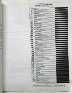 2000 Chrysler Sebring Convertible Service Shop Repair Manual & Diagnostics
